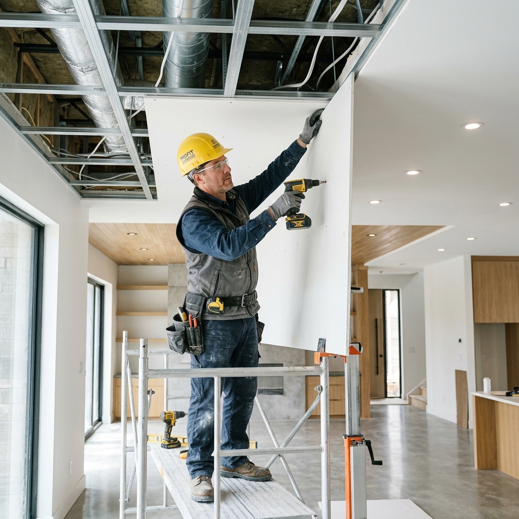 Instalação profissional de drywall Knauf